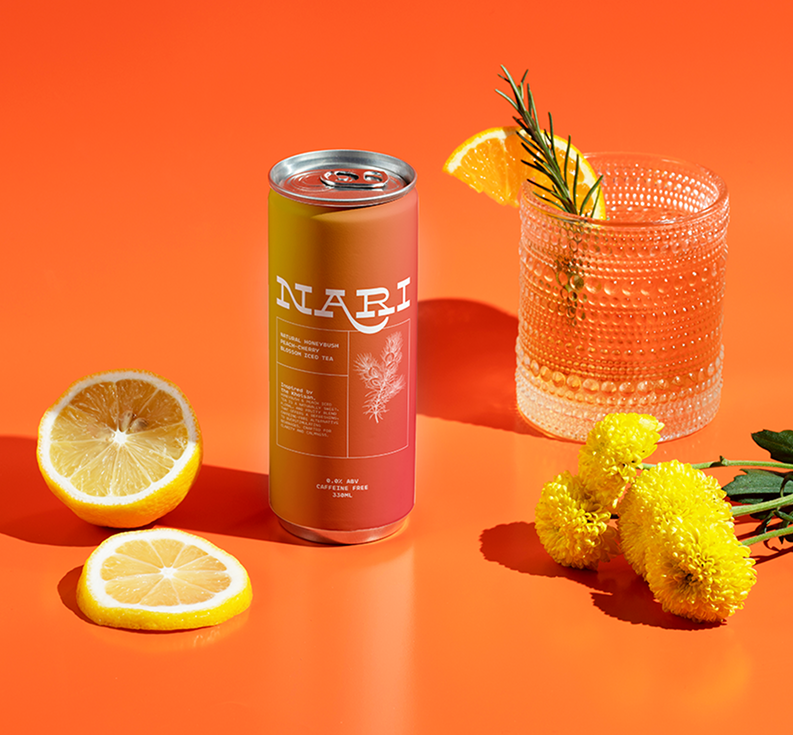 NARI can with garnish